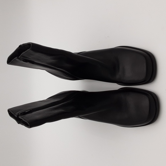 Naruralizer Elegant Black Women10.5M  Ankle Boots Leather Women Y2k Square Toe - Picture 3 of 13